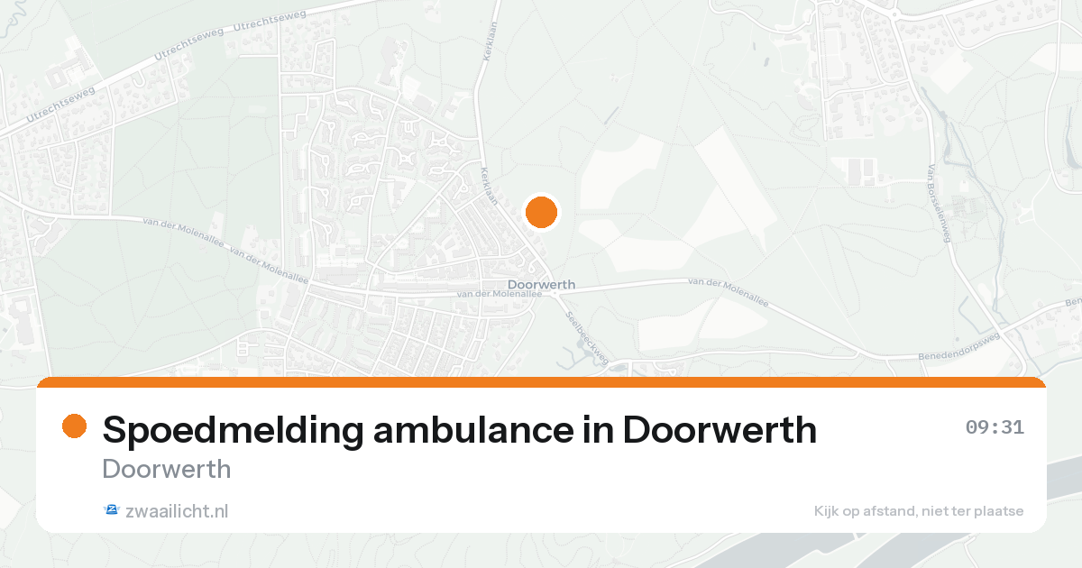Spoedmelding ambulance in Doorwerth — 9 mei 2026
