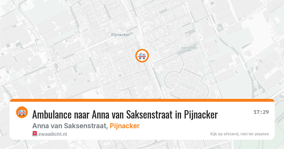 Ambulance naar Anna van Saksenstraat in Pijnacker — 1 jul 2026
