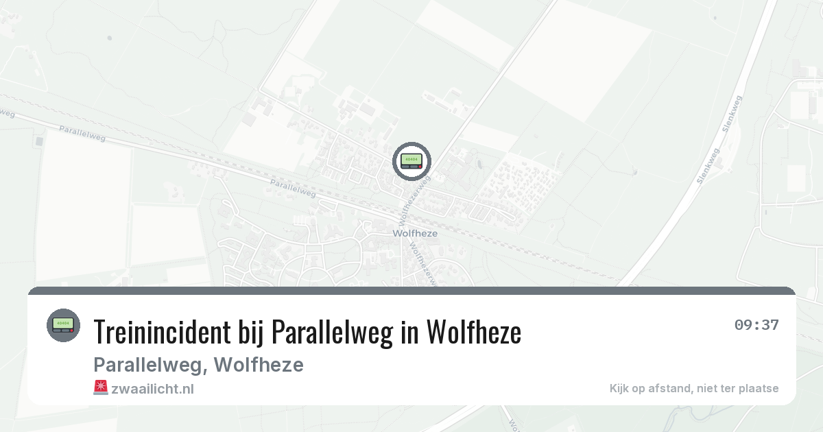 Treinincident bij Parallelweg in Wolfheze — 2 mrt 2026