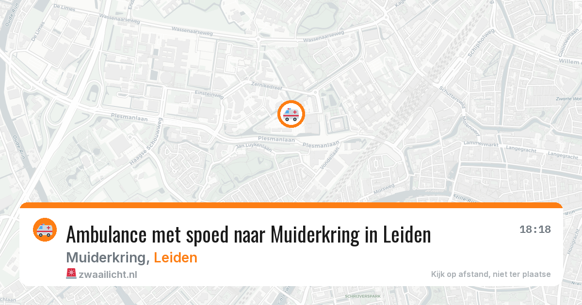 Ambulance met spoed naar Muiderkring in Leiden — 11 mei 2026