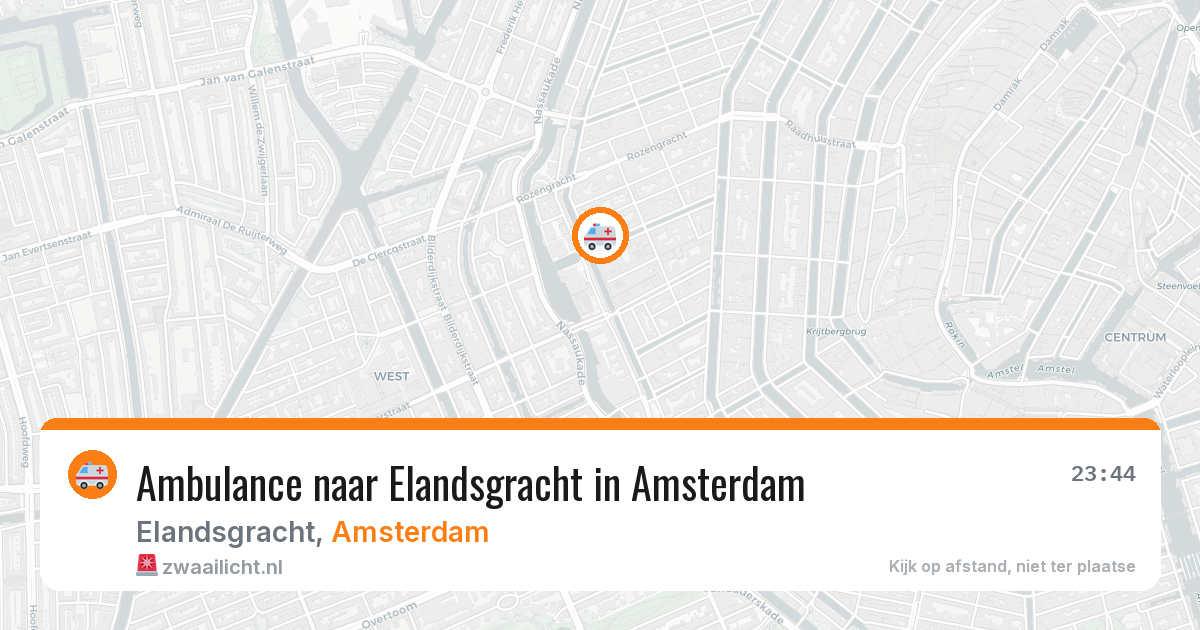 Ambulance naar Elandsgracht in Amsterdam — 28 apr 2026