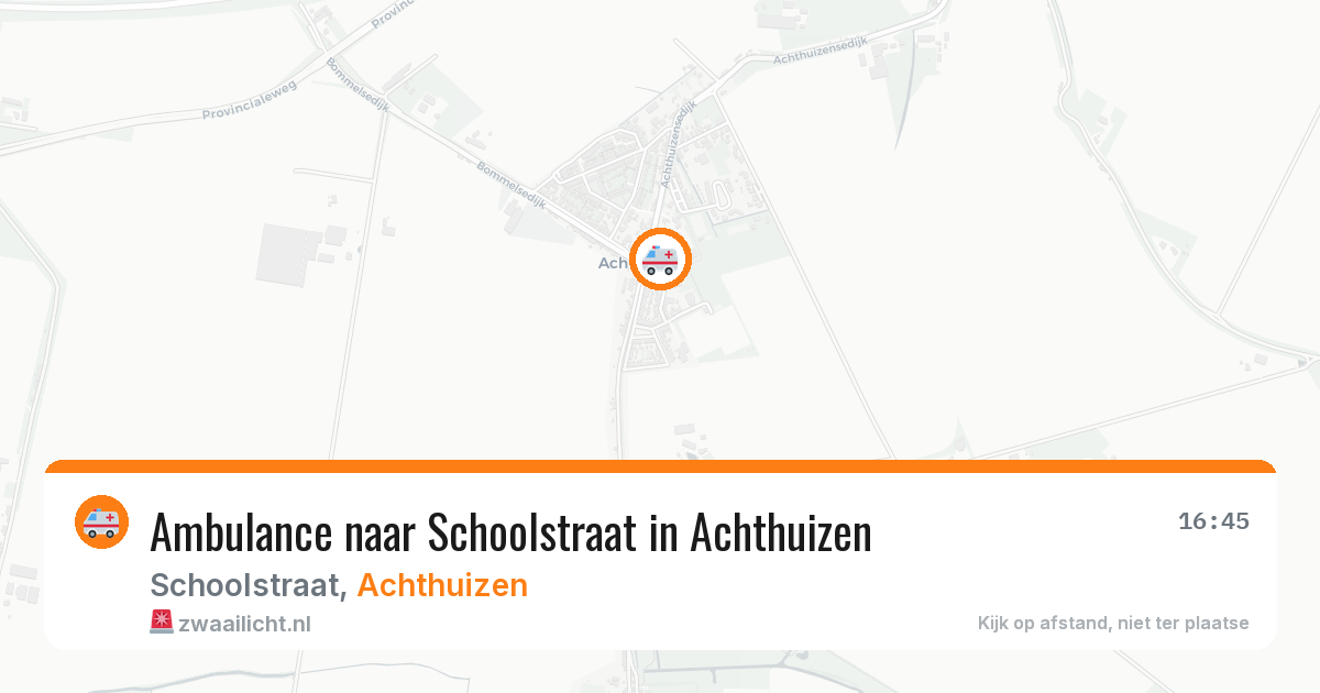 Ambulance naar Schoolstraat in Achthuizen — 27 jul 2026