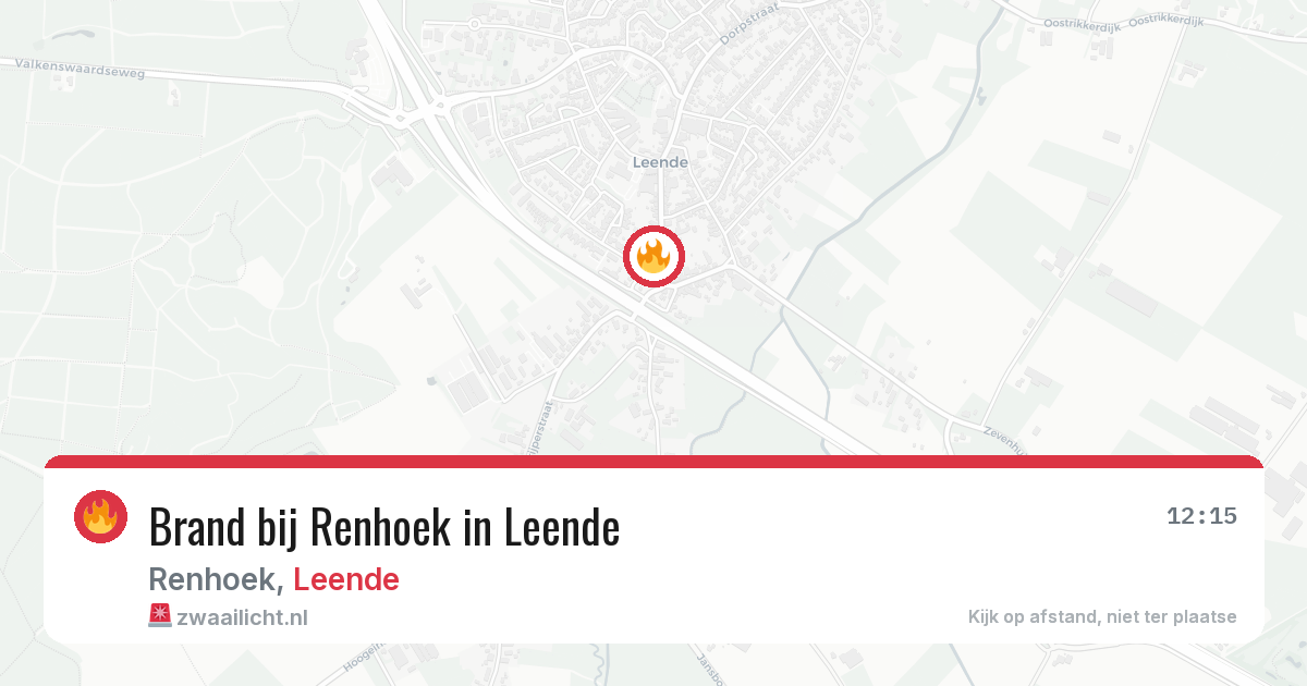 Brand bij Renhoek in Leende — 2 jul 2026