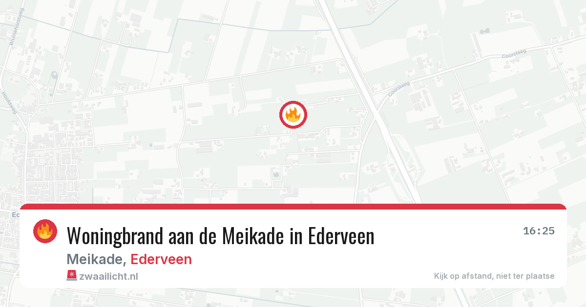 Woningbrand aan de Meikade in Ederveen — 28 mei 2026