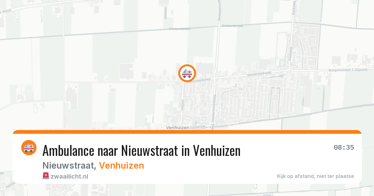 Ambulance naar Nieuwstraat in Venhuizen — 22 mei 2026