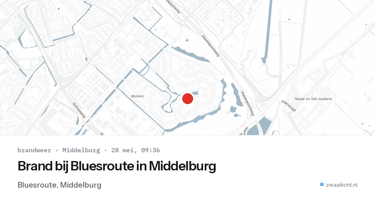 Brand bij Bluesroute in Middelburg — 28 mei 2026