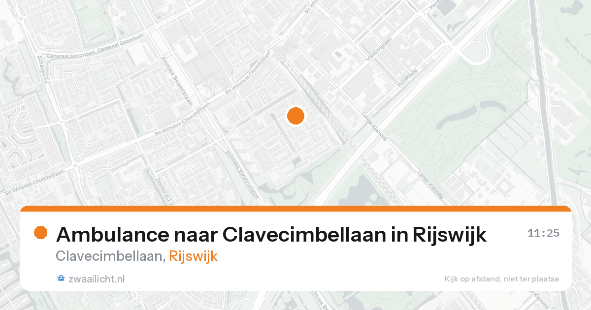 Ambulance naar Clavecimbellaan in Rijswijk — 25 aug 2026
