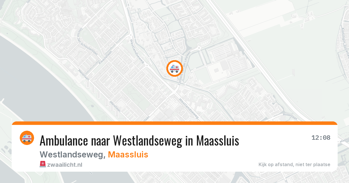 Ambulance naar Westlandseweg in Maassluis — 4 aug 2026