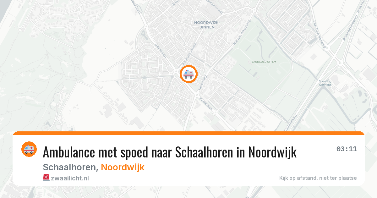 Ambulance met spoed naar Schaalhoren in Noordwijk — 23 jul 2026