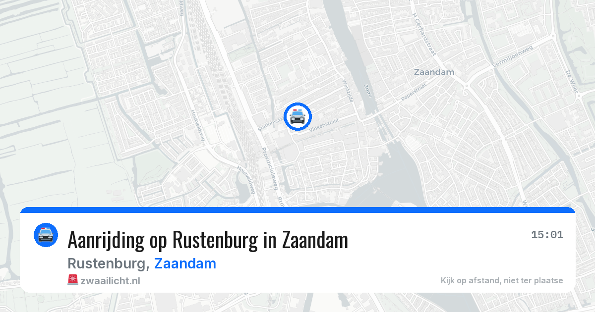 Aanrijding op Rustenburg in Zaandam — 4 jul 2026