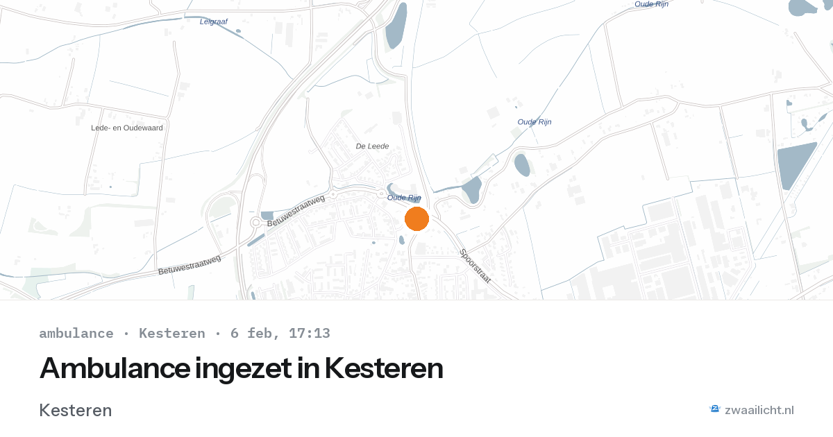 Ambulance ingezet in Kesteren — 6 feb 2026