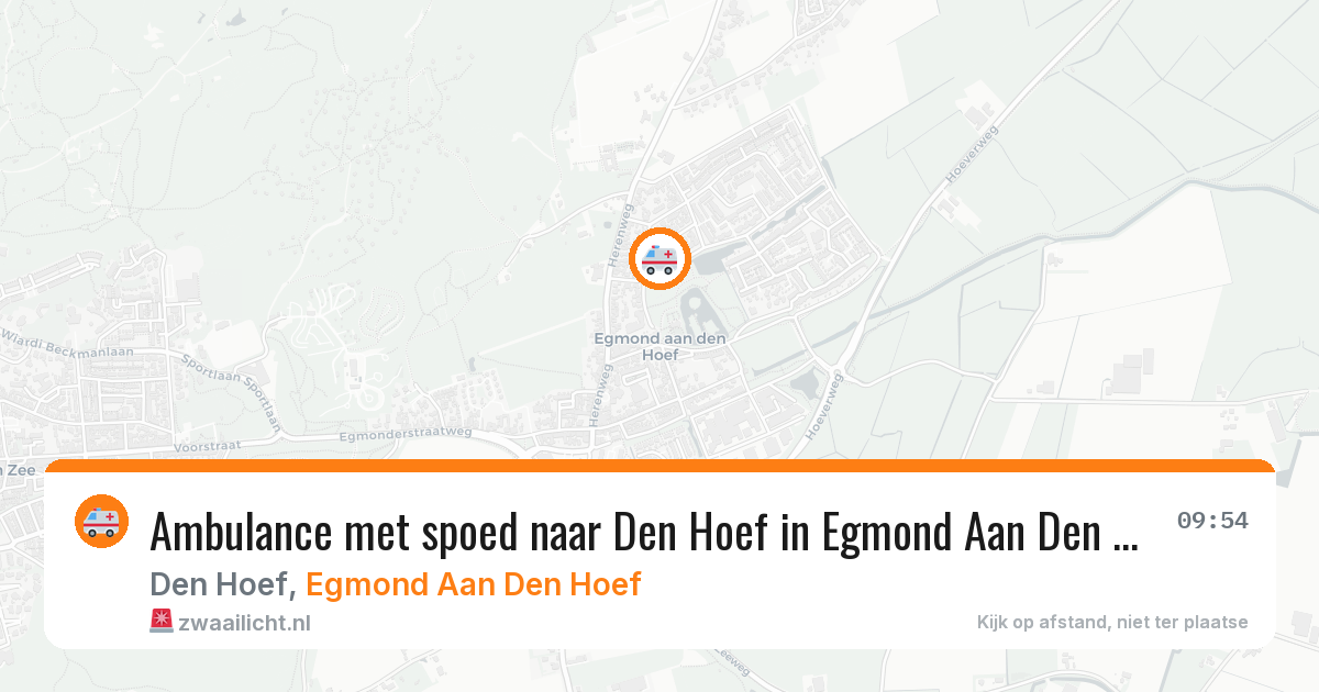 Ambulance met spoed naar Den Hoef in Egmond Aan Den Hoef — 27 mei 2026