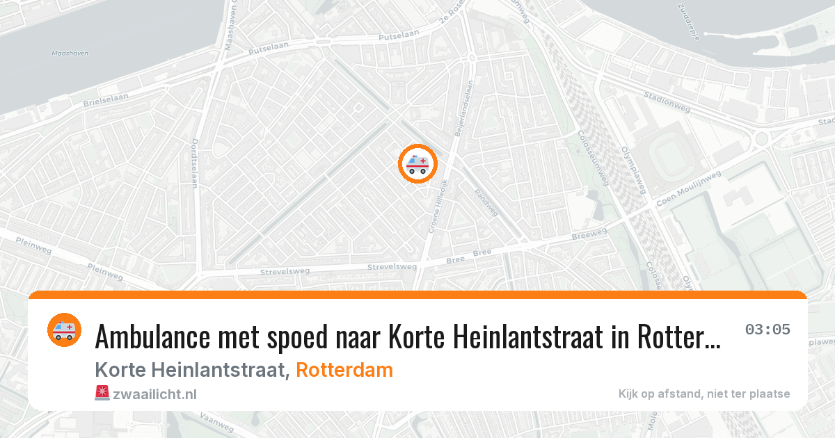 Ambulance met spoed naar Korte Heinlantstraat in Rotterdam — 22 apr 2026