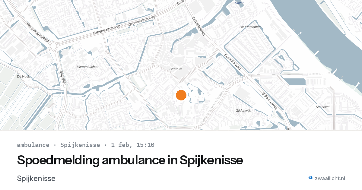 Spoedmelding ambulance in Spijkenisse — 1 feb 2026