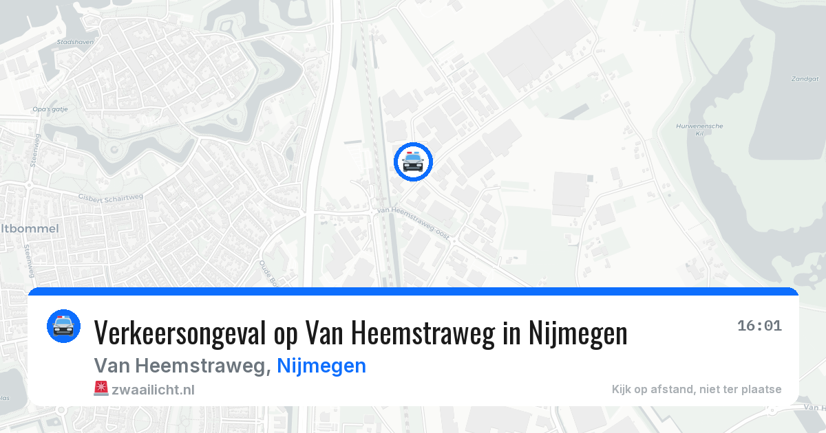 Verkeersongeval op Van Heemstraweg in Nijmegen — 6 jul 2026