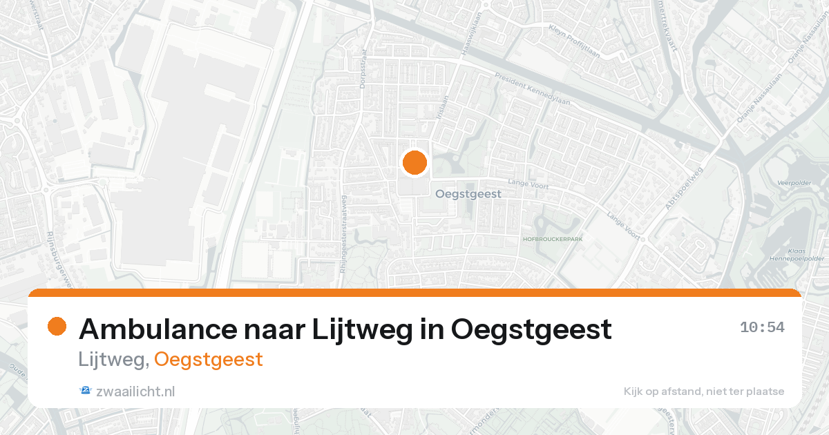 Ambulance naar Lijtweg in Oegstgeest — 12 mei 2026
