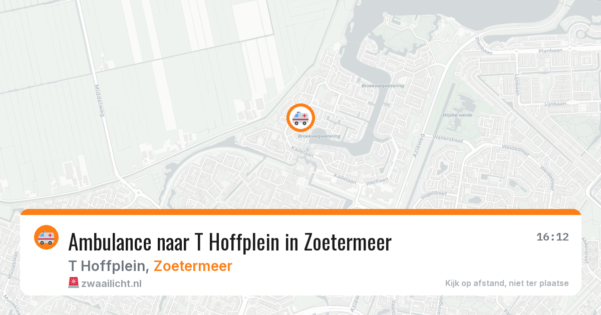 Ambulance naar T Hoffplein in Zoetermeer — 31 mrt 2026