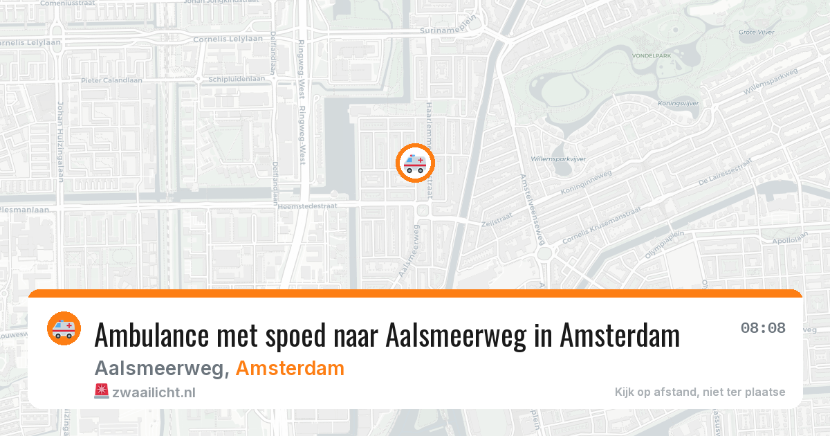 Ambulance met spoed naar Aalsmeerweg in Amsterdam — 17 jun 2026