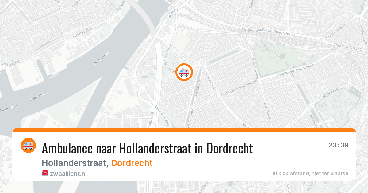 Ambulance naar Hollanderstraat in Dordrecht — 27 mrt 2026