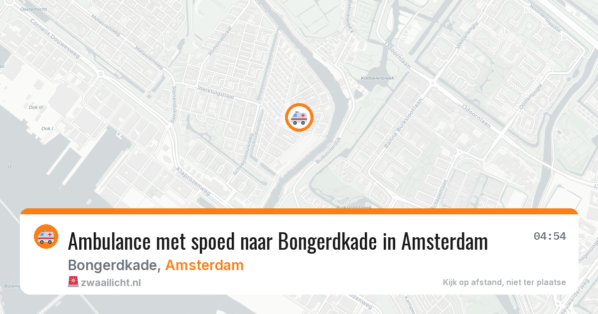 Ambulance met spoed naar Bongerdkade in Amsterdam — 15 mrt 2026