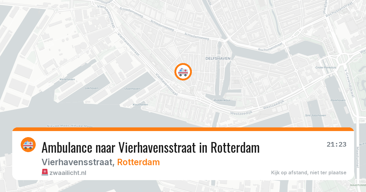 Ambulance naar Vierhavensstraat in Rotterdam — 28 mrt 2026