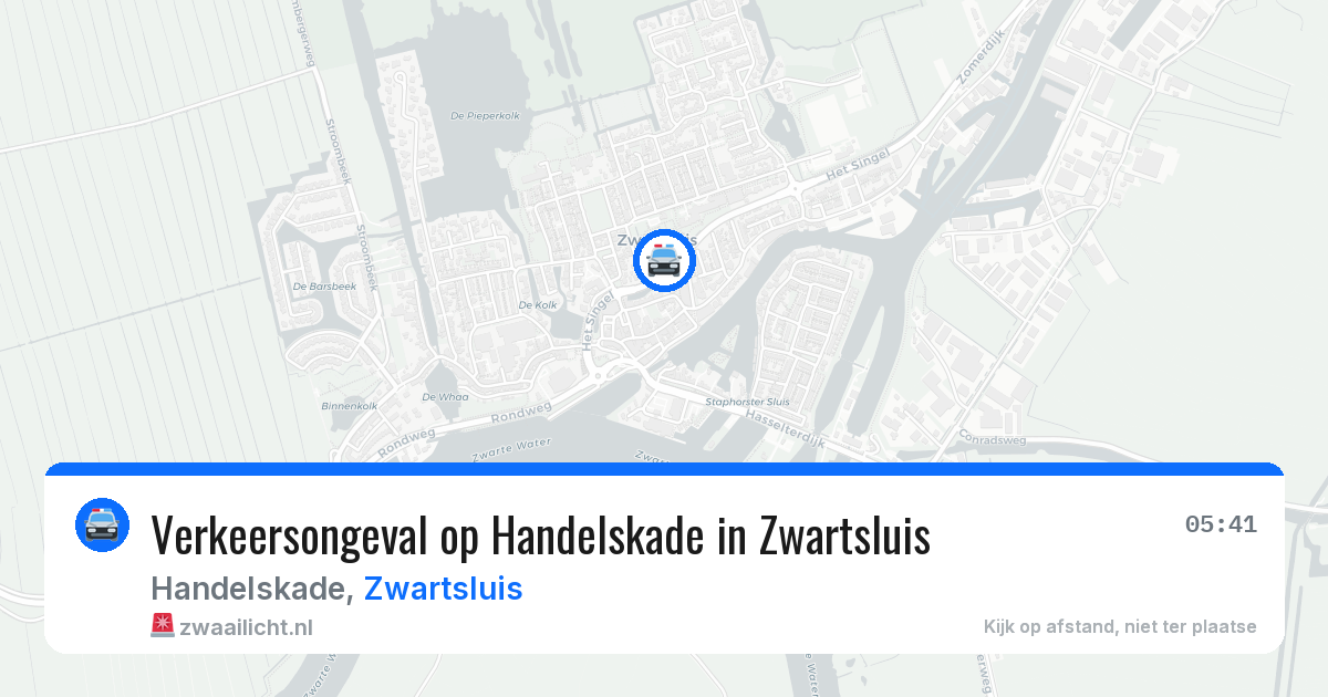 Verkeersongeval op Handelskade in Zwartsluis — 27 apr 2026