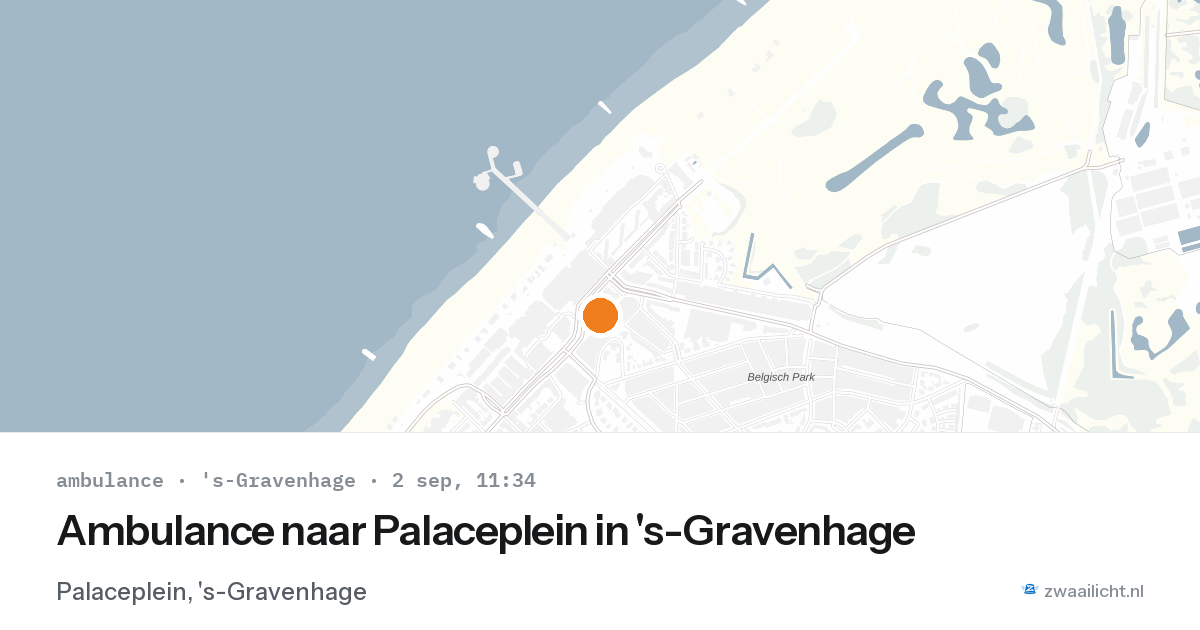 Ambulance naar Palaceplein in 's-Gravenhage — 2 sep 2026