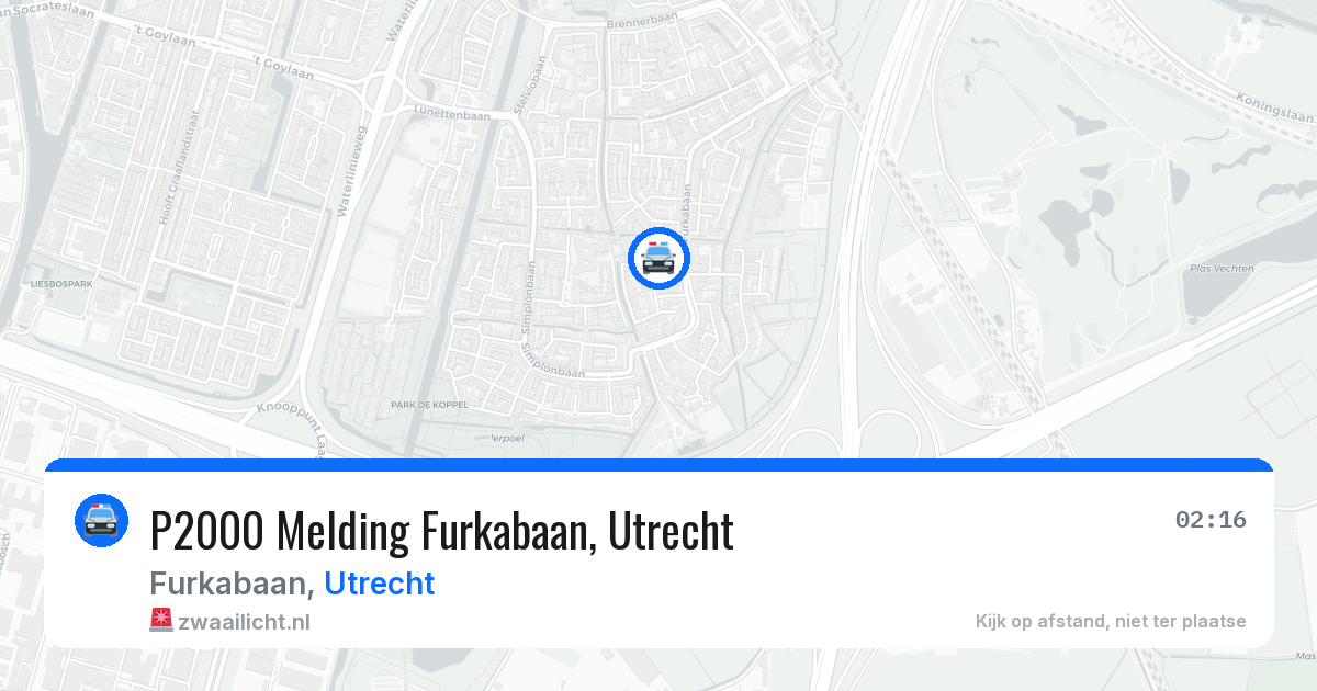 P2000 Melding Furkabaan, Utrecht — 11 mei 2026