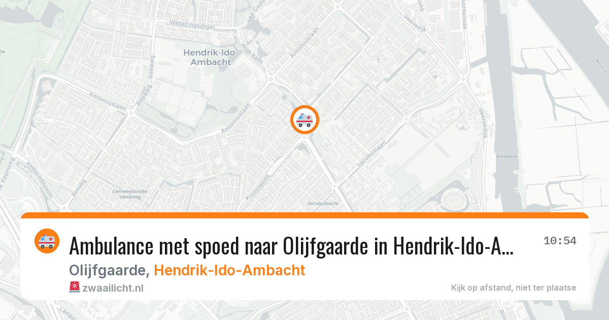 Ambulance met spoed naar Olijfgaarde in Hendrik-Ido-Ambacht — 3 mei 2026