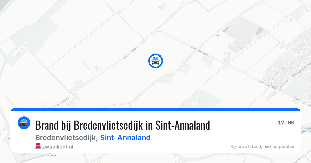 Brand bij Bredenvlietsedijk in Sint-Annaland — 13 mrt 2026