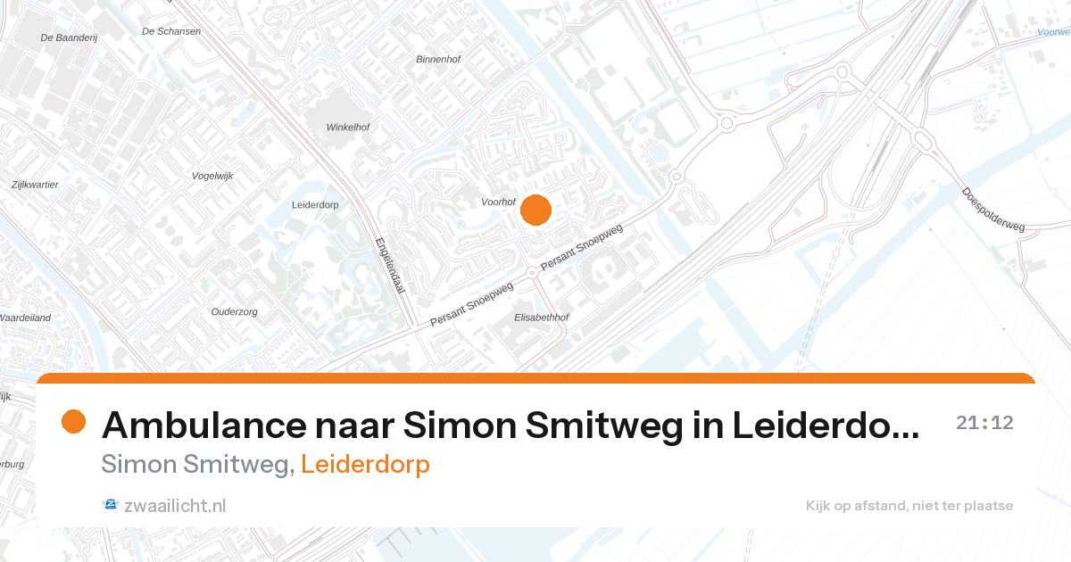 Ambulance naar Simon Smitweg in Leiderdorp — 7 mei 2026