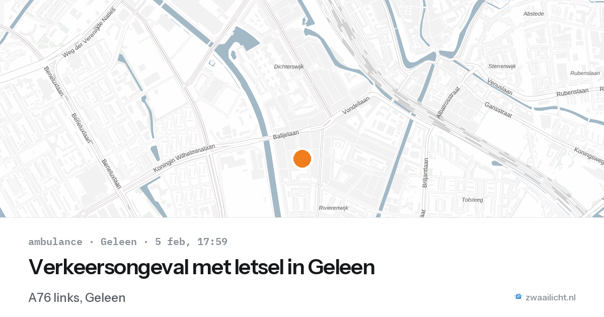 Verkeersongeval met letsel in Geleen — 5 feb 2026