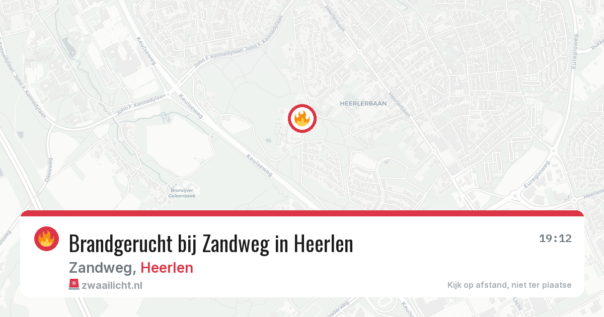 Brandgerucht bij Zandweg in Heerlen — 11 jun 2026