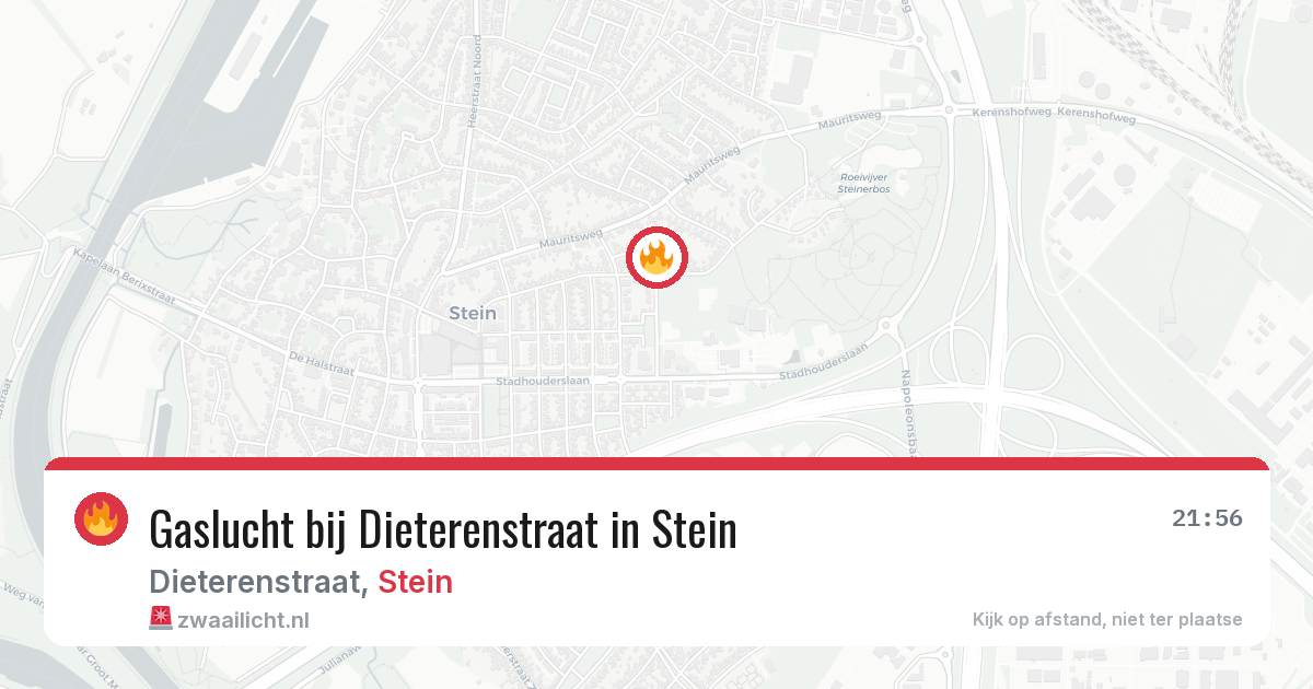 Gaslucht bij Dieterenstraat in Stein — 22 apr 2026