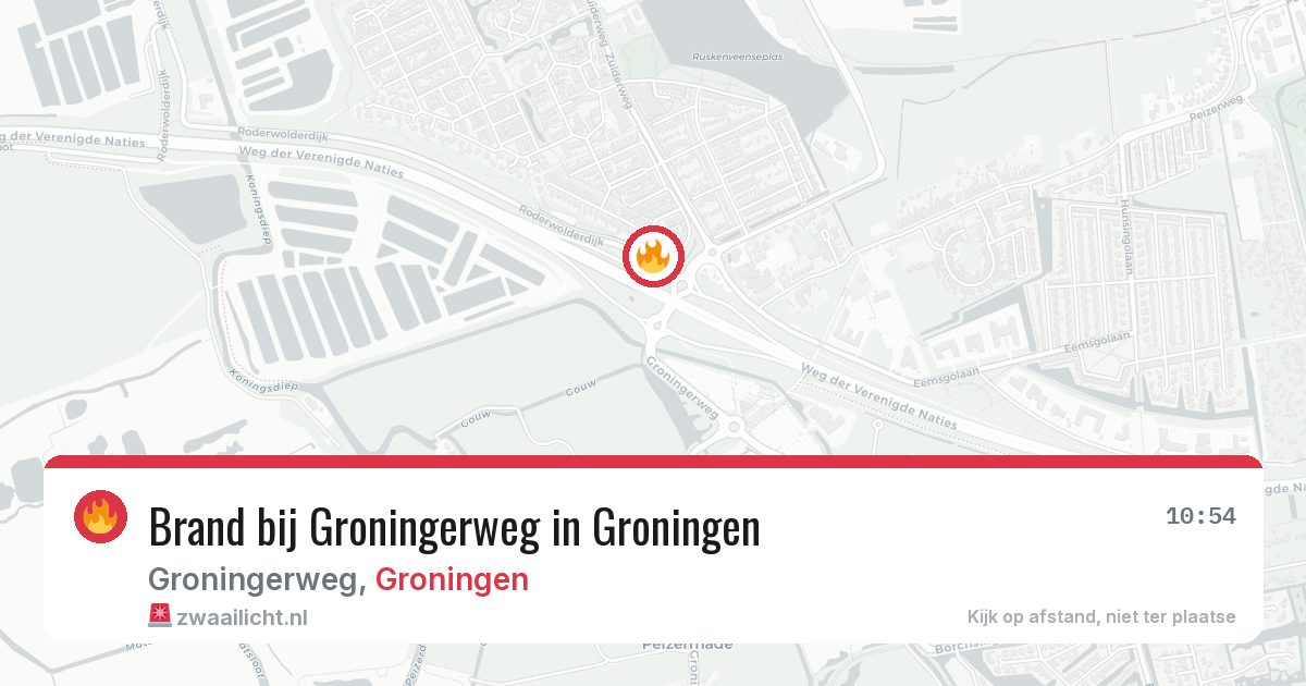 Brand bij Groningerweg in Groningen — 25 jun 2026