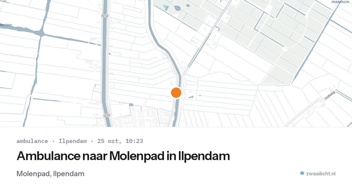 Ambulance naar Molenpad in Ilpendam — 24 feb 2026