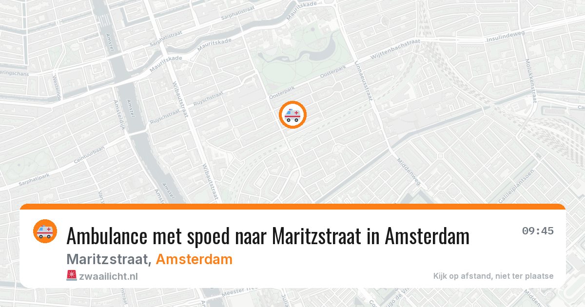 Ambulance met spoed naar Maritzstraat in Amsterdam — 22 jun 2026