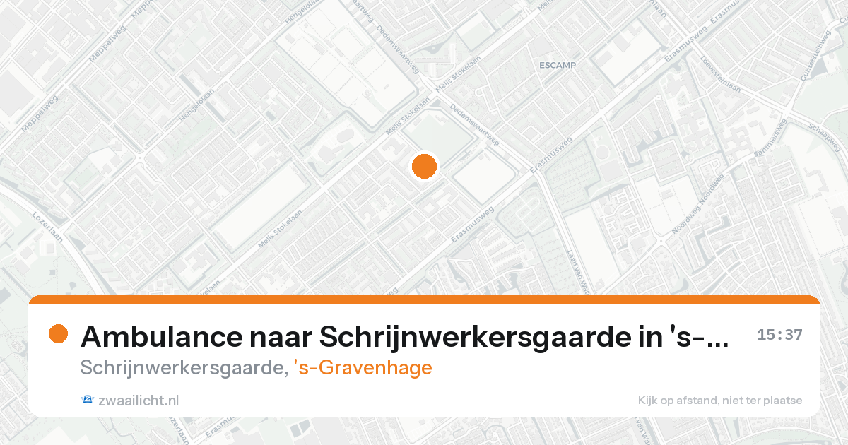 Ambulance naar Schrijnwerkersgaarde in 's-Gravenhage — 19 aug 2026