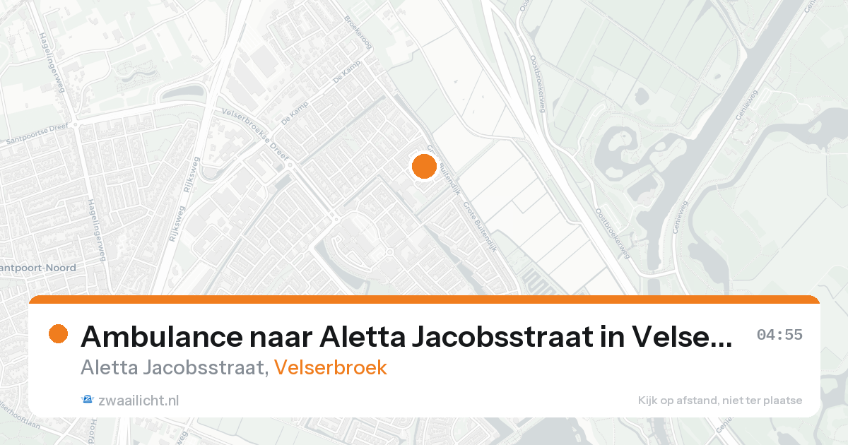 Ambulance naar Aletta Jacobsstraat in Velserbroek — 21 aug 2026