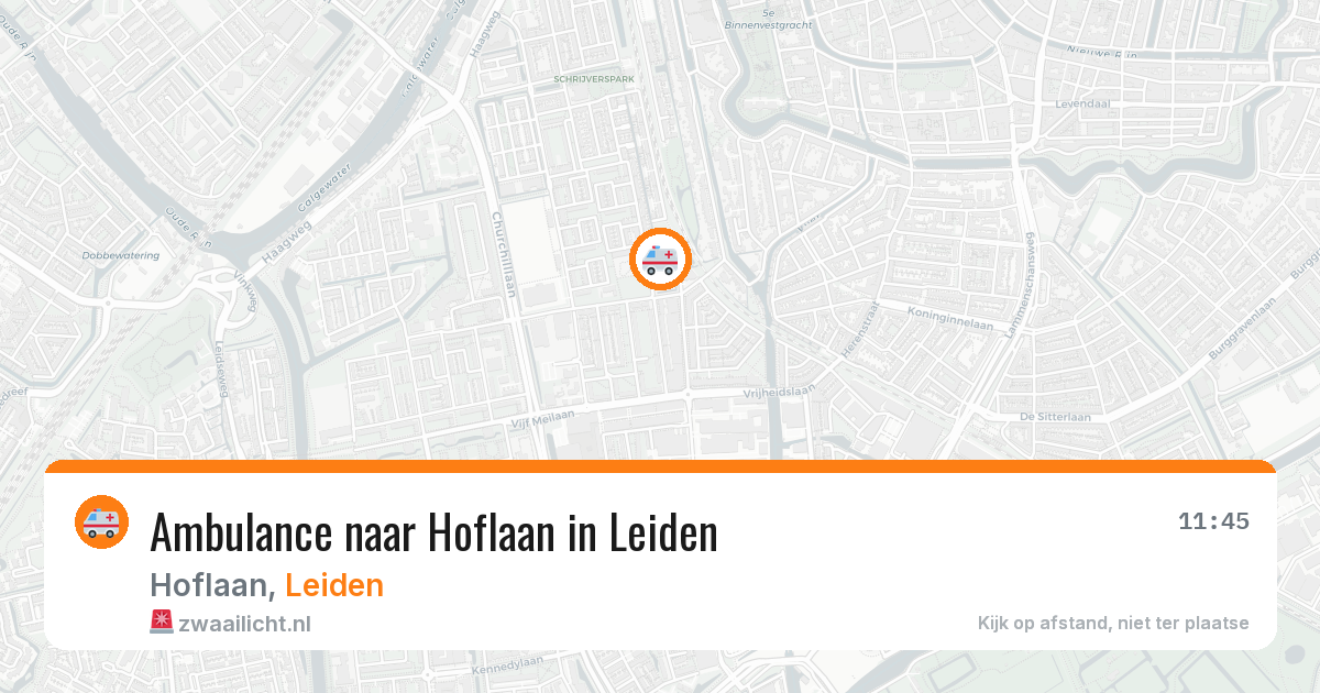 Ambulance naar Hoflaan in Leiden — 8 aug 2026