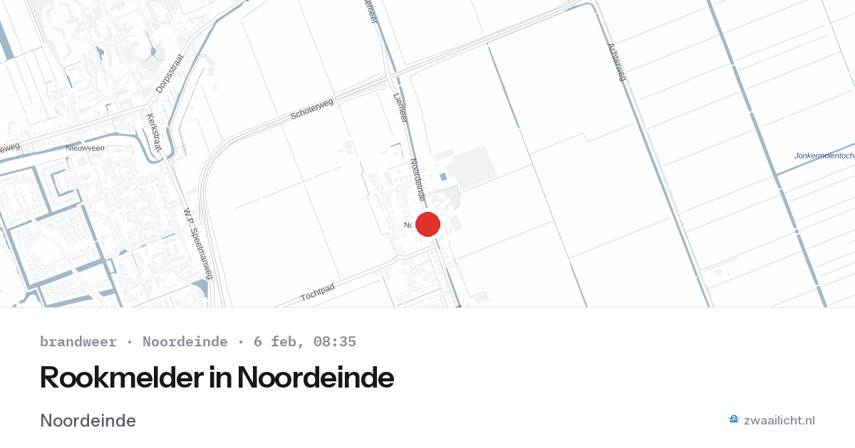 Rookmelder in Noordeinde — 6 feb 2026
