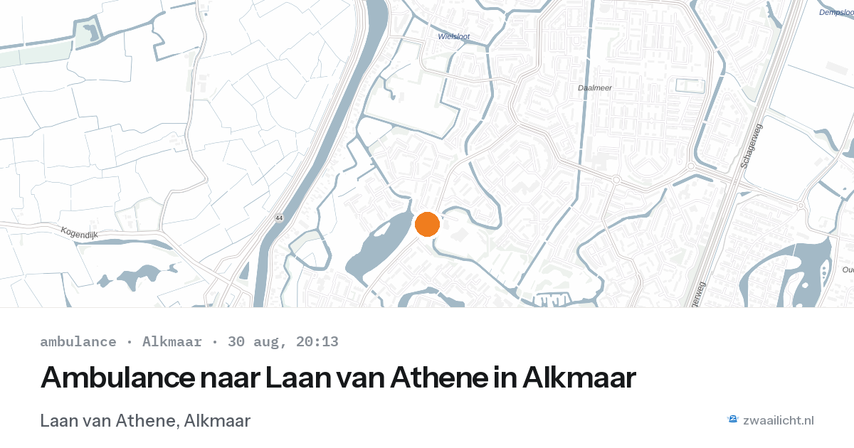 Ambulance naar Laan van Athene in Alkmaar — 30 aug 2026