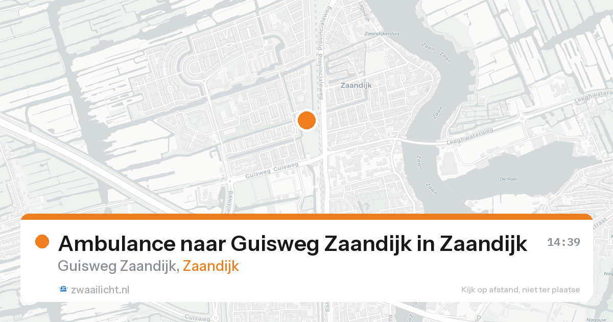 Ambulance naar Guisweg Zaandijk in Zaandijk — 24 aug 2026