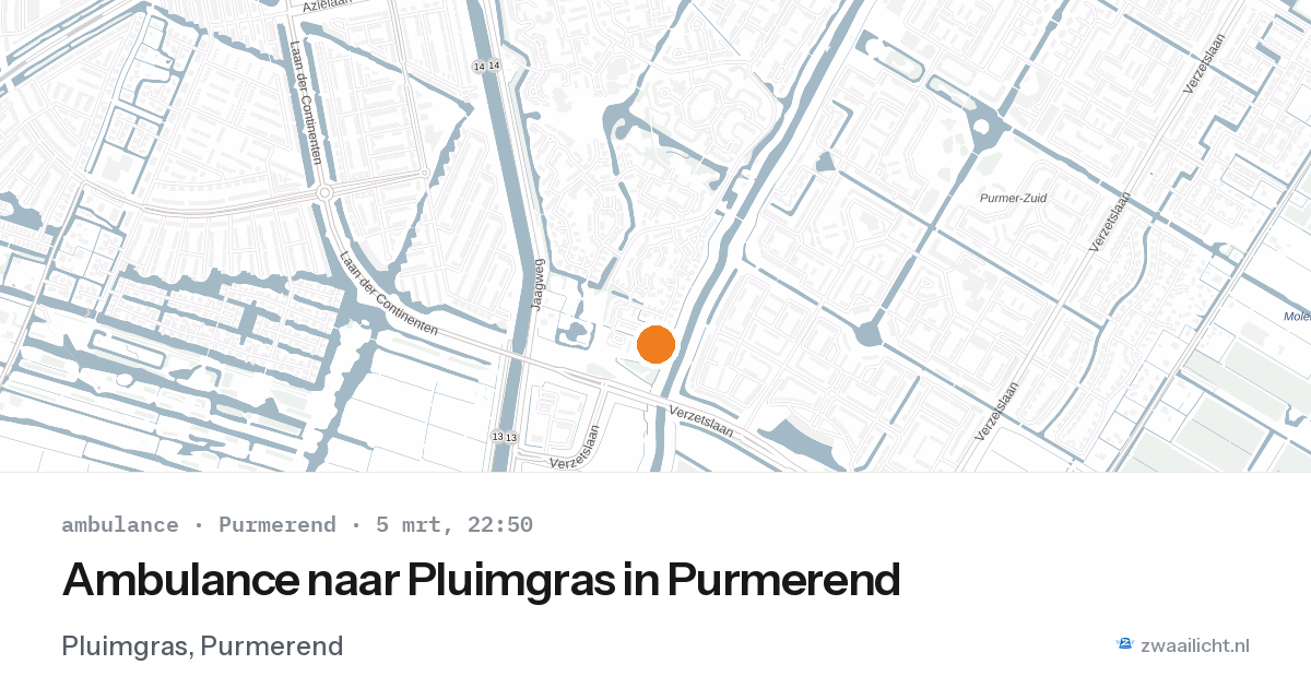 Ambulance naar Pluimgras in Purmerend — 5 mrt 2026