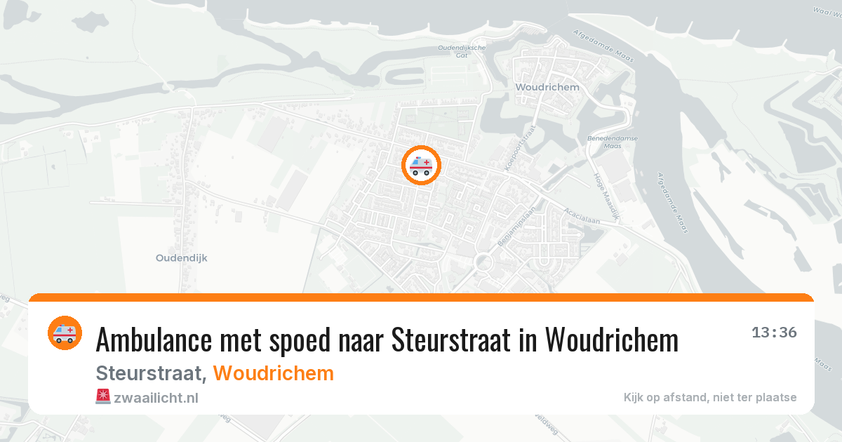 Ambulance met spoed naar Steurstraat in Woudrichem — 29 mei 2026