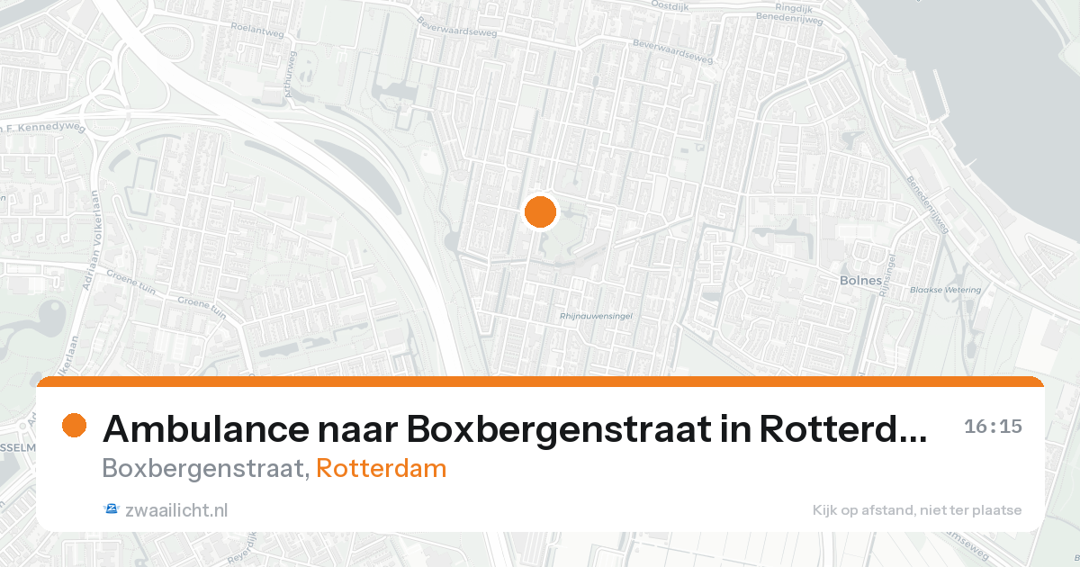 Ambulance naar Boxbergenstraat in Rotterdam — 21 aug 2026