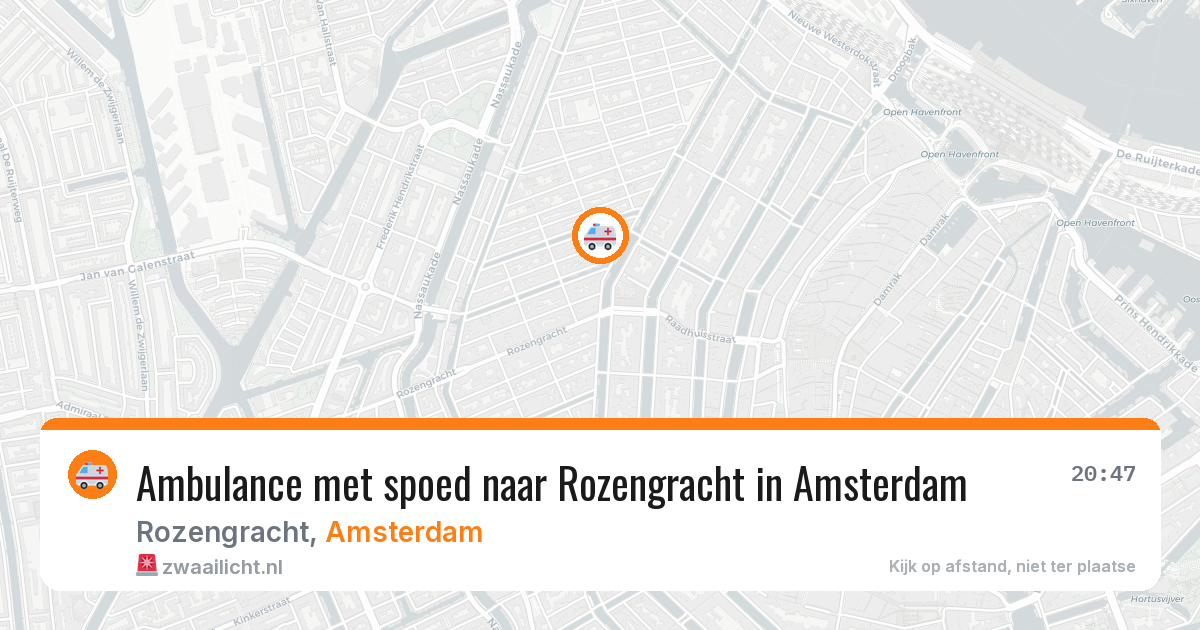 Ambulance met spoed naar Rozengracht in Amsterdam — 1 apr 2026
