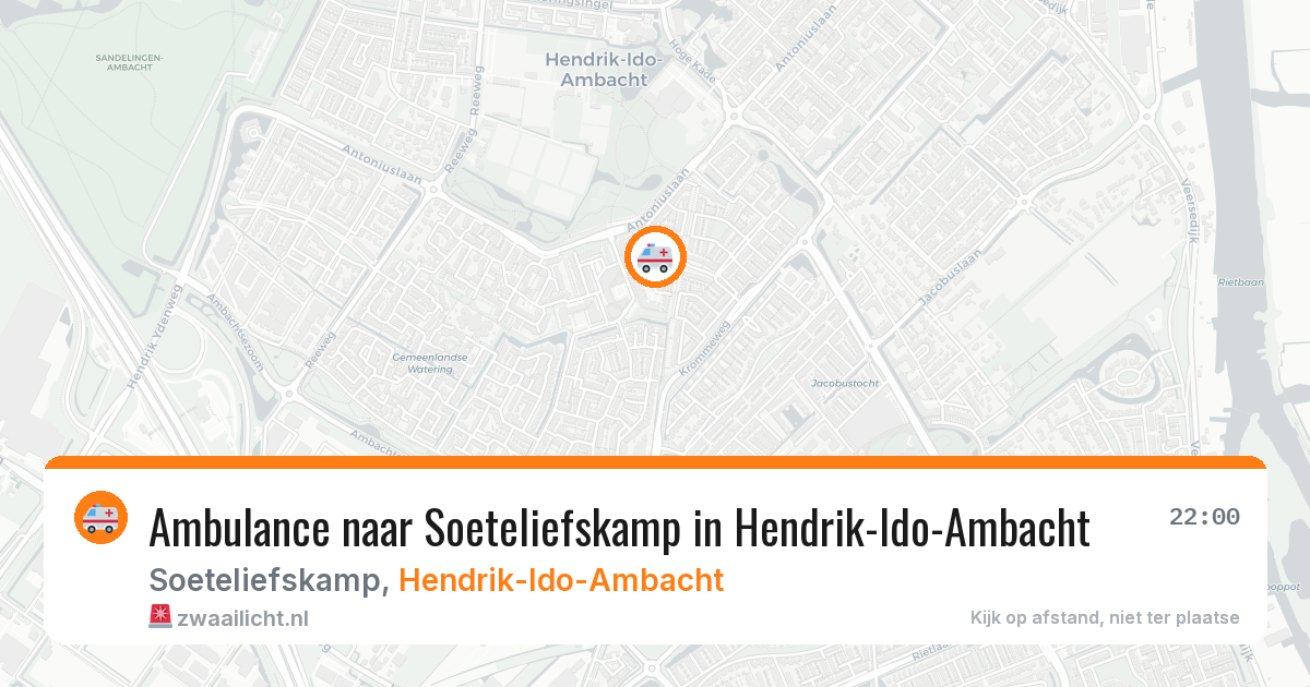 Ambulance naar Soeteliefskamp in Hendrik-Ido-Ambacht — 27 jun 2026