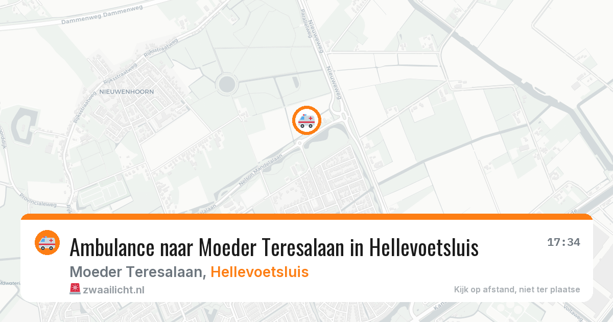Ambulance naar Moeder Teresalaan in Hellevoetsluis — 3 aug 2026