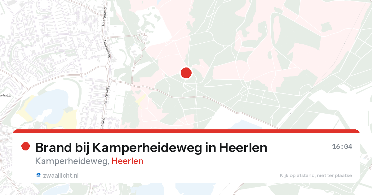 Brand bij Kamperheideweg in Heerlen — 25 aug 2026